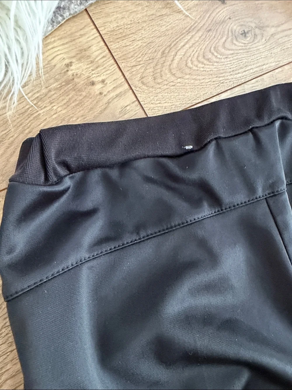 Kappa Black Track Pants with Yellow Stripes